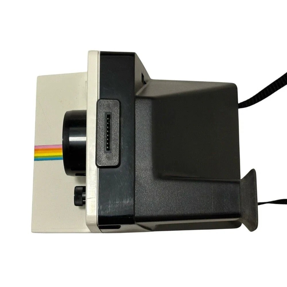 Polaroid Onestep Land Camera W/ Flash Bar, Magic Flash & Black Case UNTESTED